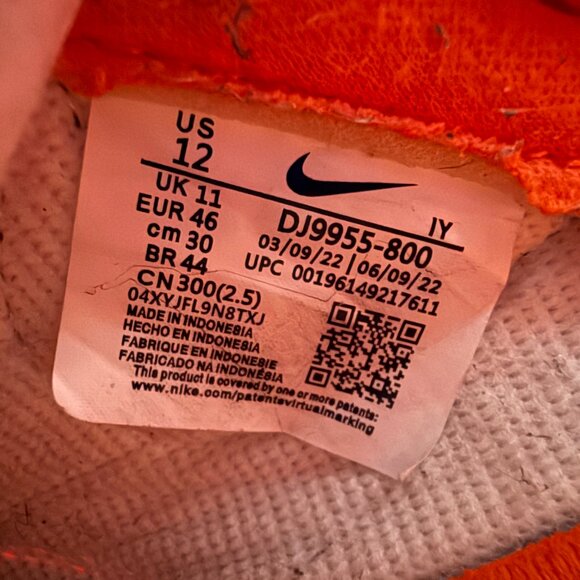 Nike Dunk Low Shoes Patent Orange Halloween 2022 DJ9955-800 Mens Size 12 EU 46 main image 5